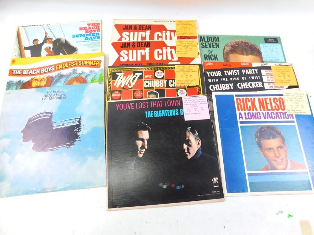 Lot of 10 Vinyl LP Records including The Beach Boys, (1 of 5)