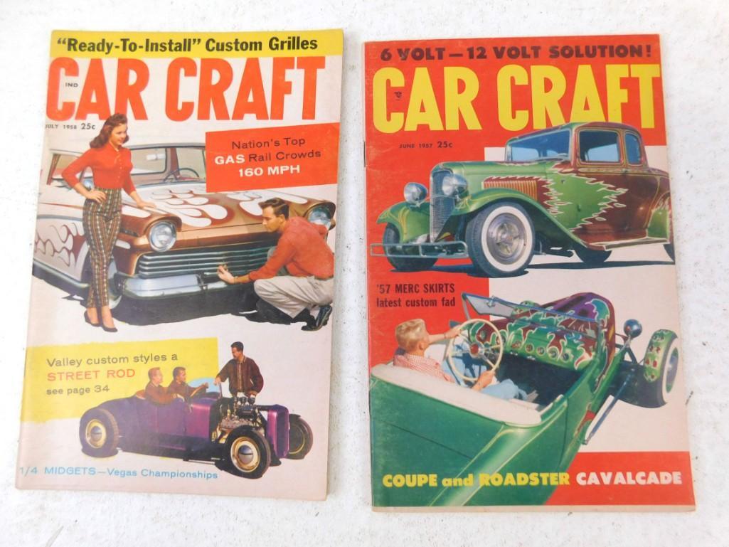Lot of 2 Vintage Car Craft Magazines June 1957 and July (1 of 3)