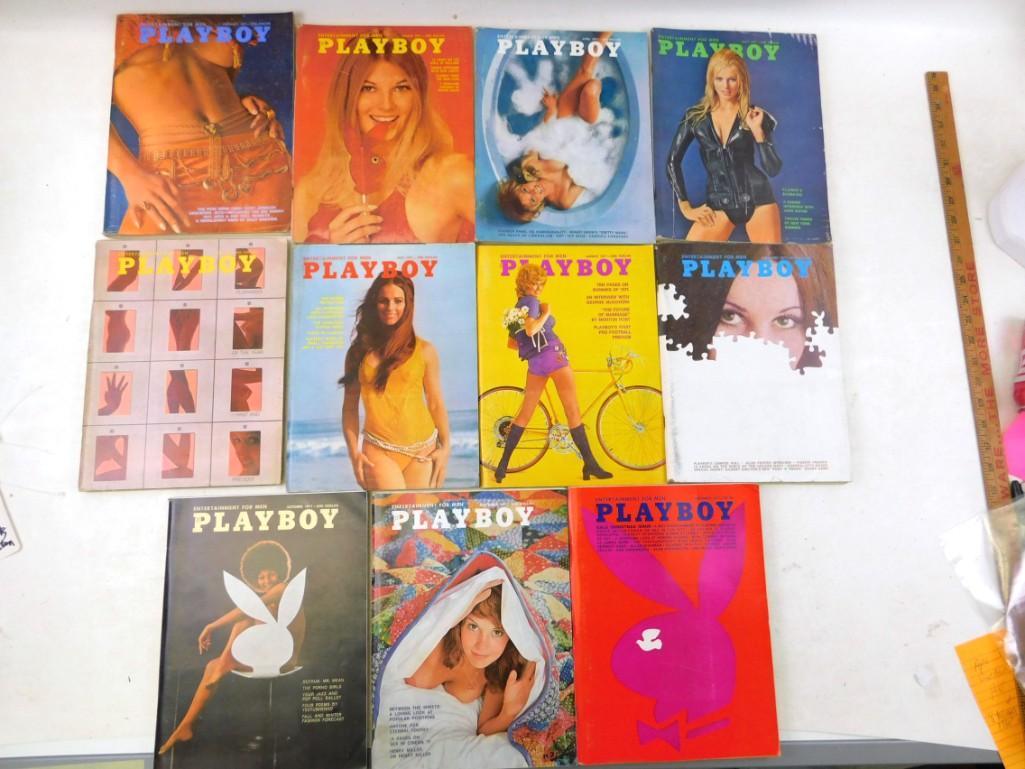 Lot of 11 Playboy Magazines from 1971 (Missing January) (1 of 4)