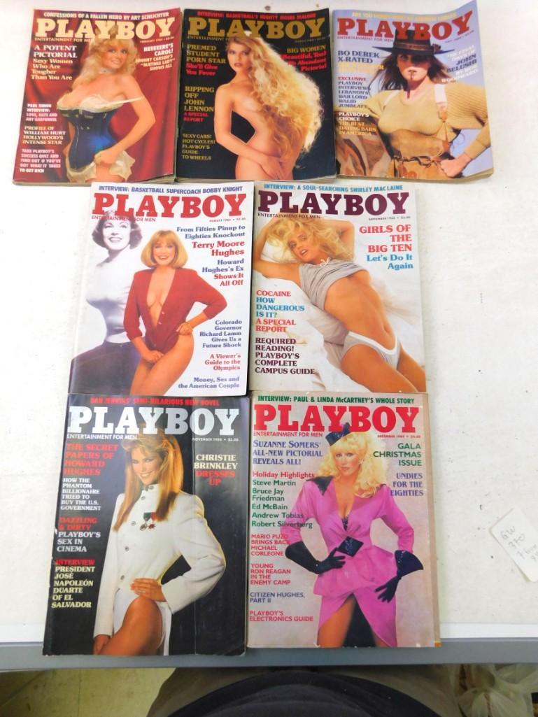 Lot of 7 Playboy Magazines from 1984: Lot of 7 Playboy Magazines from 1984