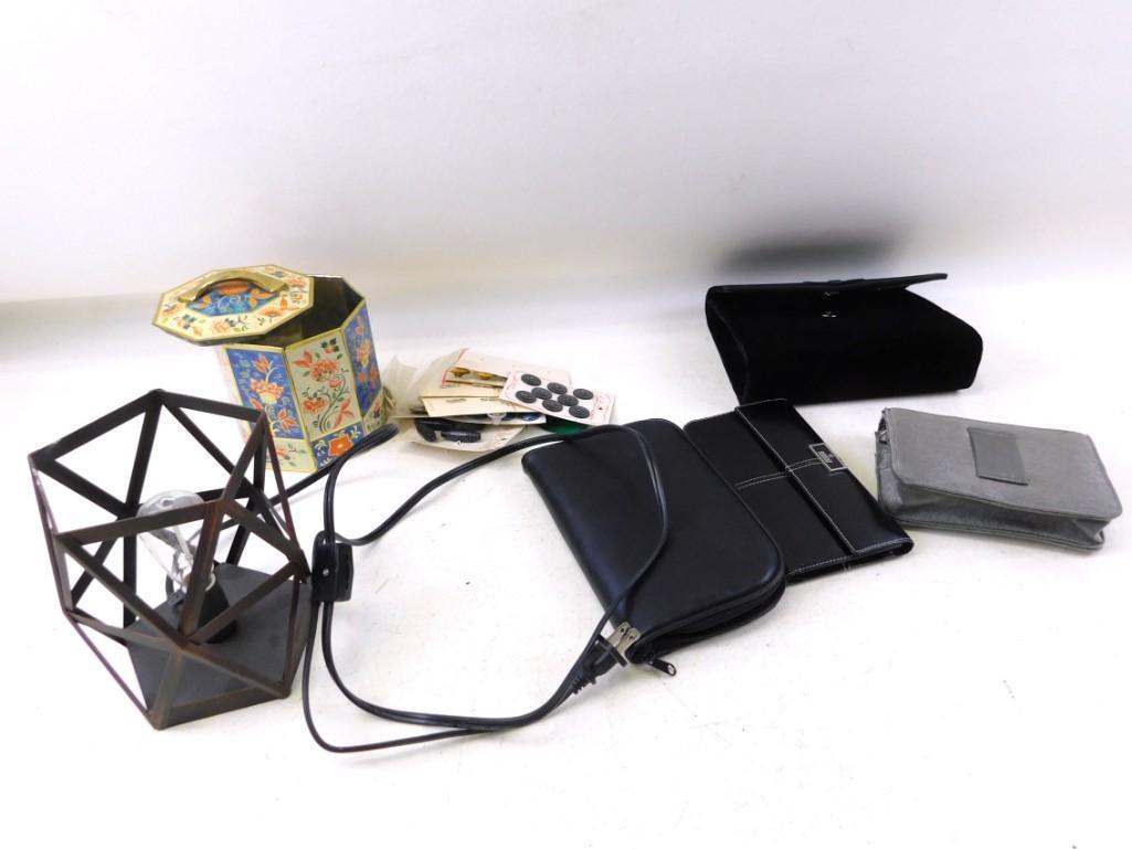 Misc. Lot - Purses, Floral Design Tin with Buttons and (1 of 4)