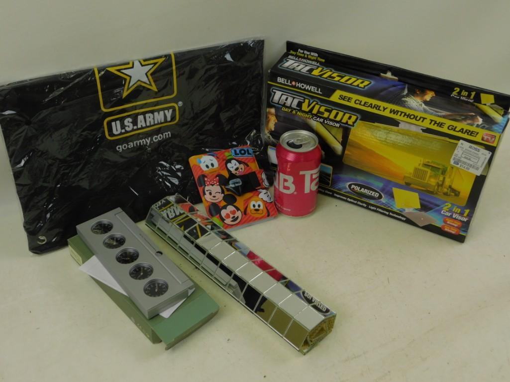 Misc. Lot US Army Backpack, Tac Visor Car Visor Glare (1 of 2)