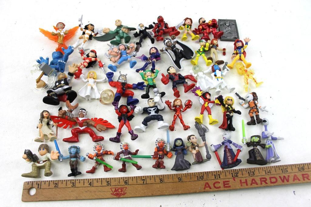 42 Galactic Heroes DC Comics and Marvel Action Figures (1 of 4)