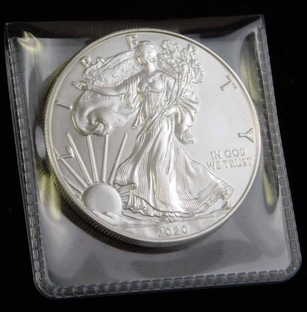 2020 BU American Silver Eagle 1 oz Silver Round (1 of 2)