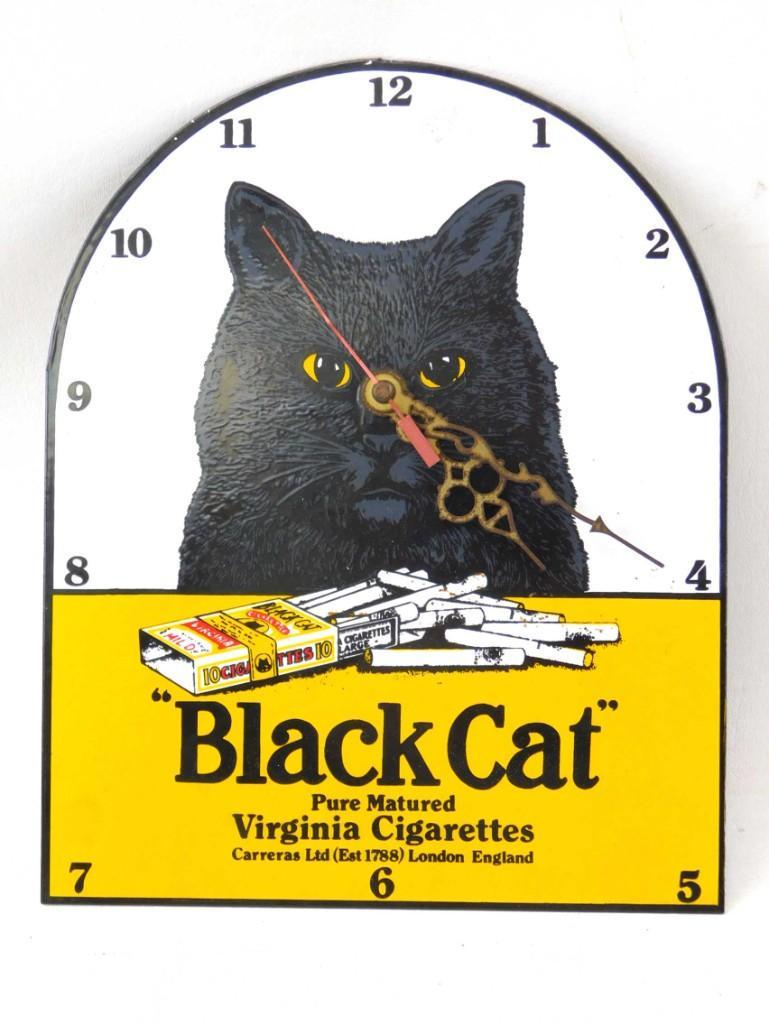 Vintage Black Cat Cigarette Advertising Clock (1 of 5)