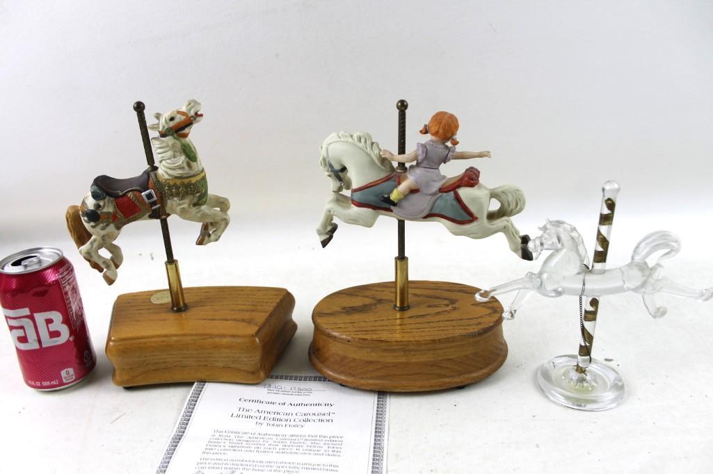2 Carousel Horse Music Boxes Plus a Glass Carousel (1 of 5)