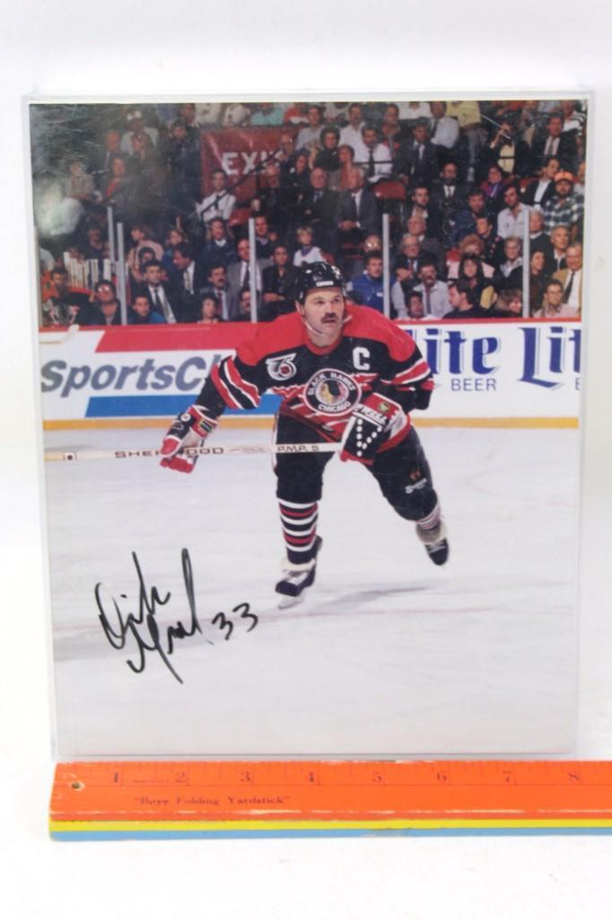 Signed Photo of Dirk Graham NO COA: Signed Photo of Dirk Graham who was captain of the Chicago Blackhawks Hockey Team NO COA