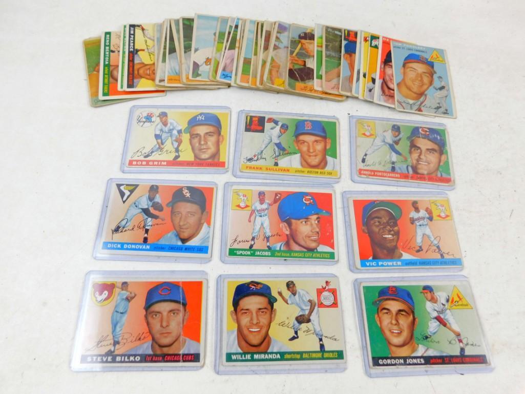 Lot of Mostly 1950s Baseball Cards: Lot of Mostly 1950s Baseball Cards including Steve Bilko , Willie Miranda , Gordon Jones, Vic Power, Spook Jacobs, Dick Donovan , Bob Grim , Frank Sullivan , Arnold Portocarrero , etc