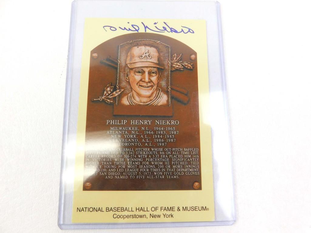 Card Signed Phil Niekro, NO COA (1 of 2)