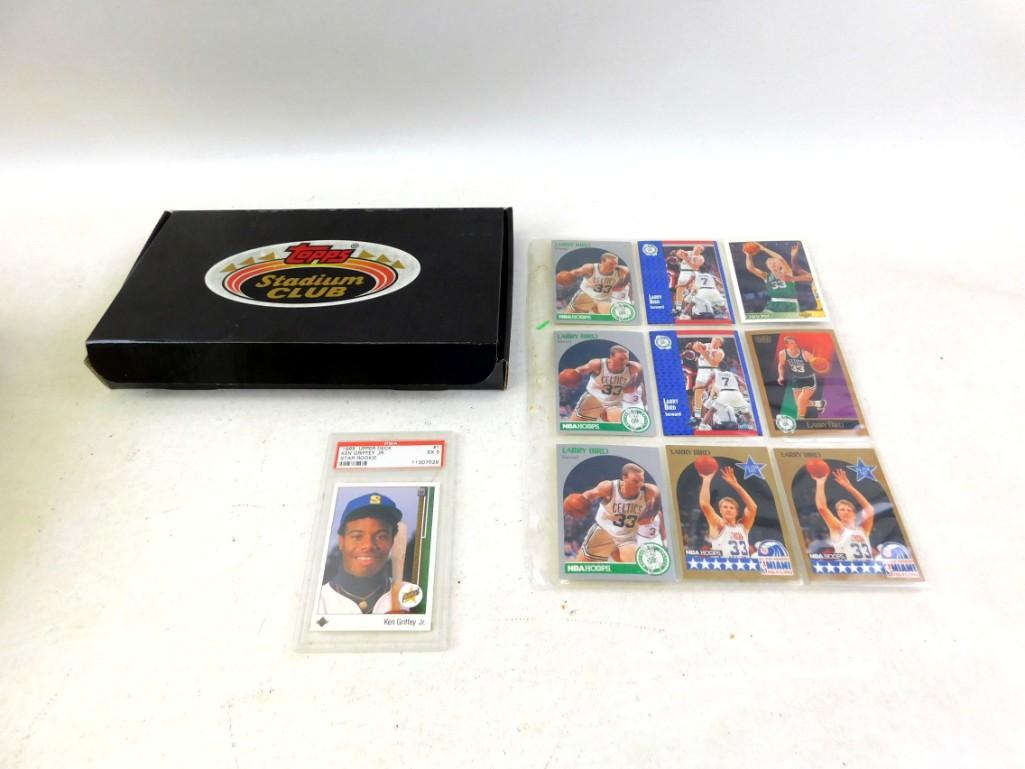 Misc lot Larry Bird cards Ken Griffey Jr. PSA graded, (1 of 8)