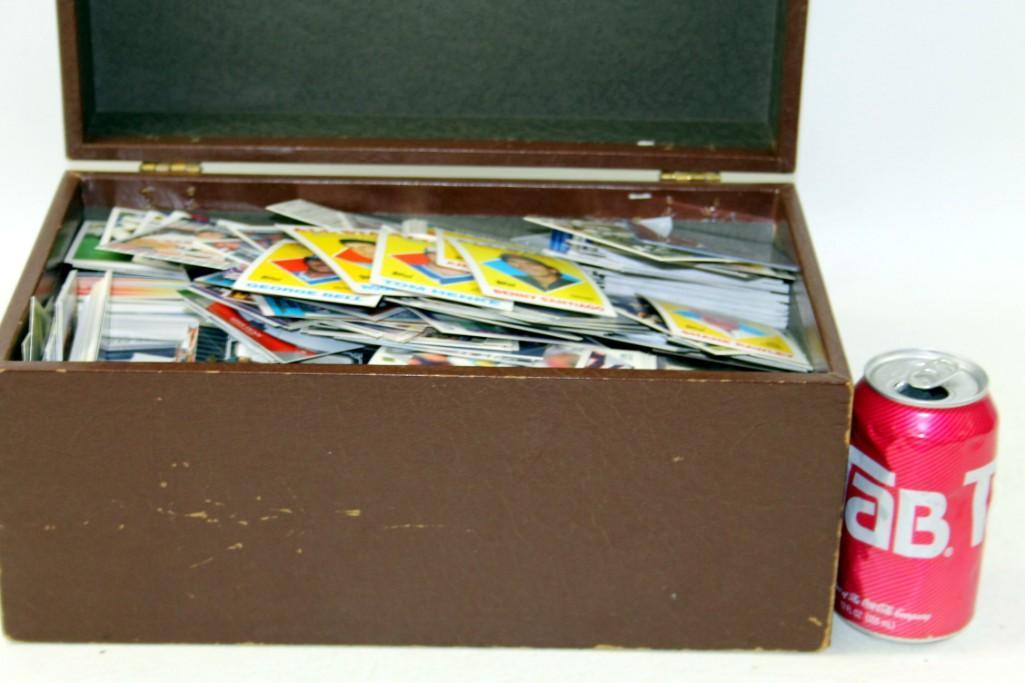 Brown case full of assorted sports cards (1 of 4)