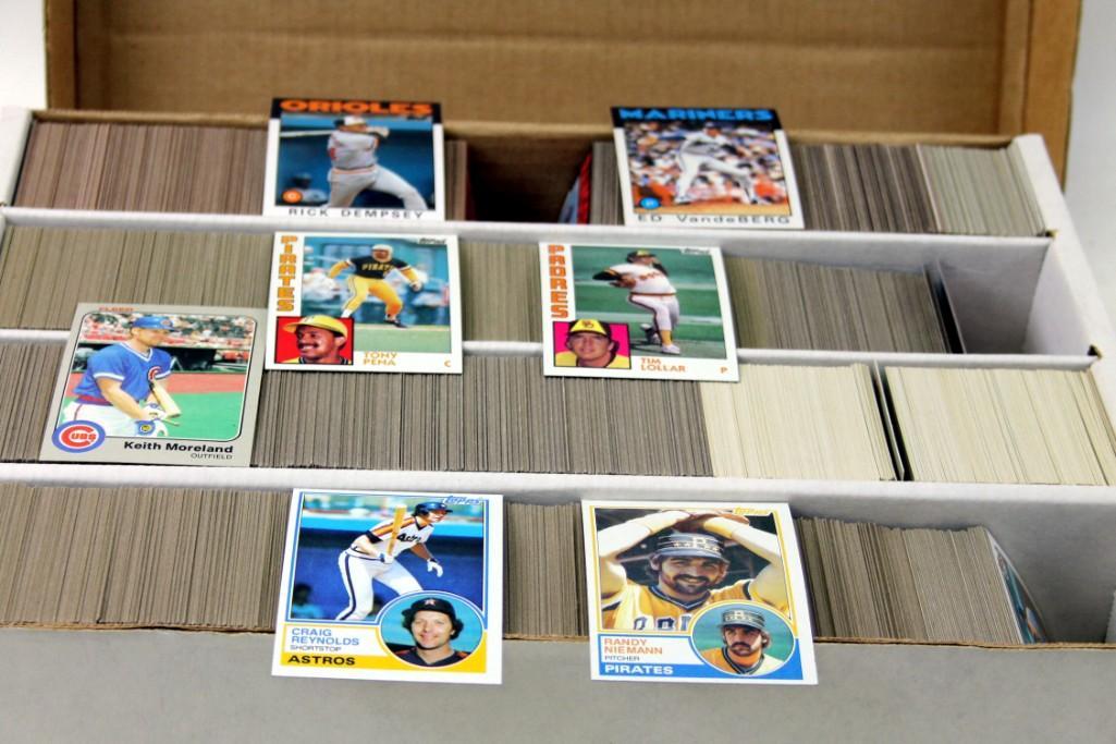 4 row flat of mostly 1990's baseball cards.  Possibly (1 of 4)