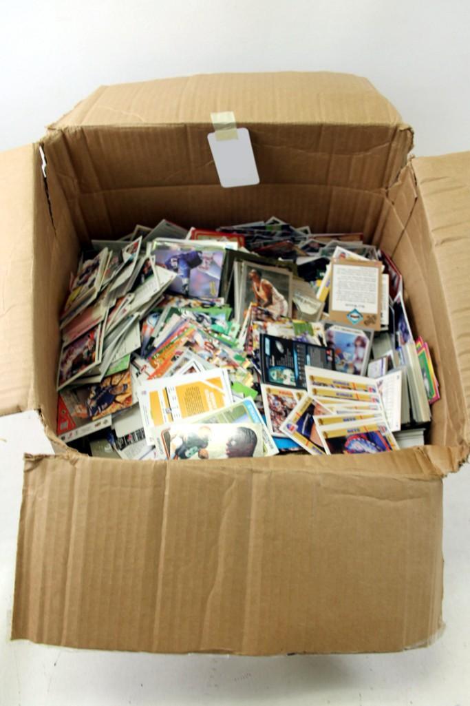 Big Box full of assorted sports cards mostly 90's and: Big Box full of assorted sports cards mostly 90's and more recent