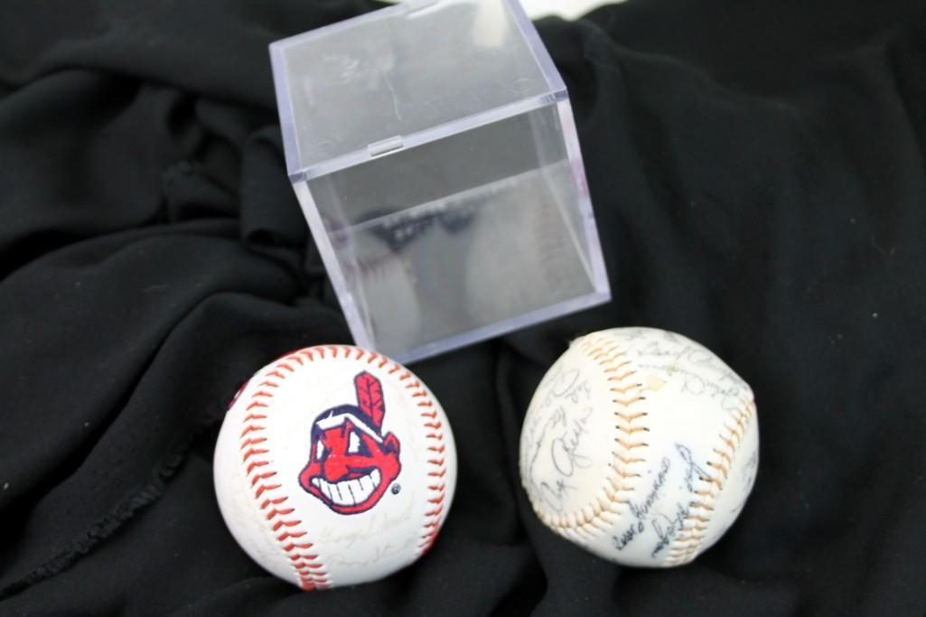 Cleveland Indians and signed Baseball (1 of 2)