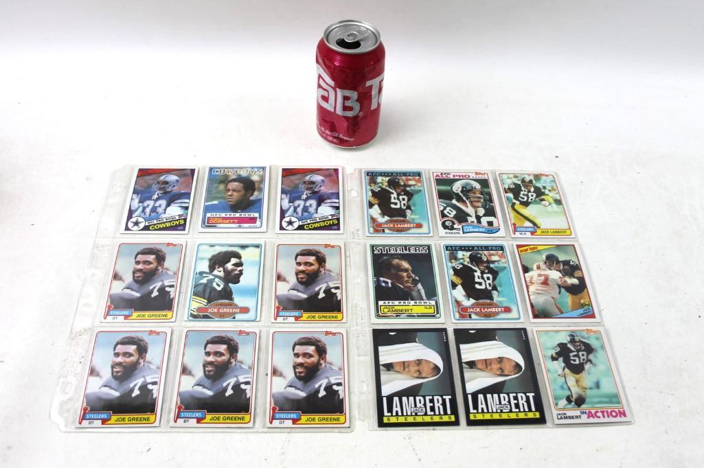 Lot of 18 Football Cards incl Joe Greene , Jack Lambert (1 of 4)