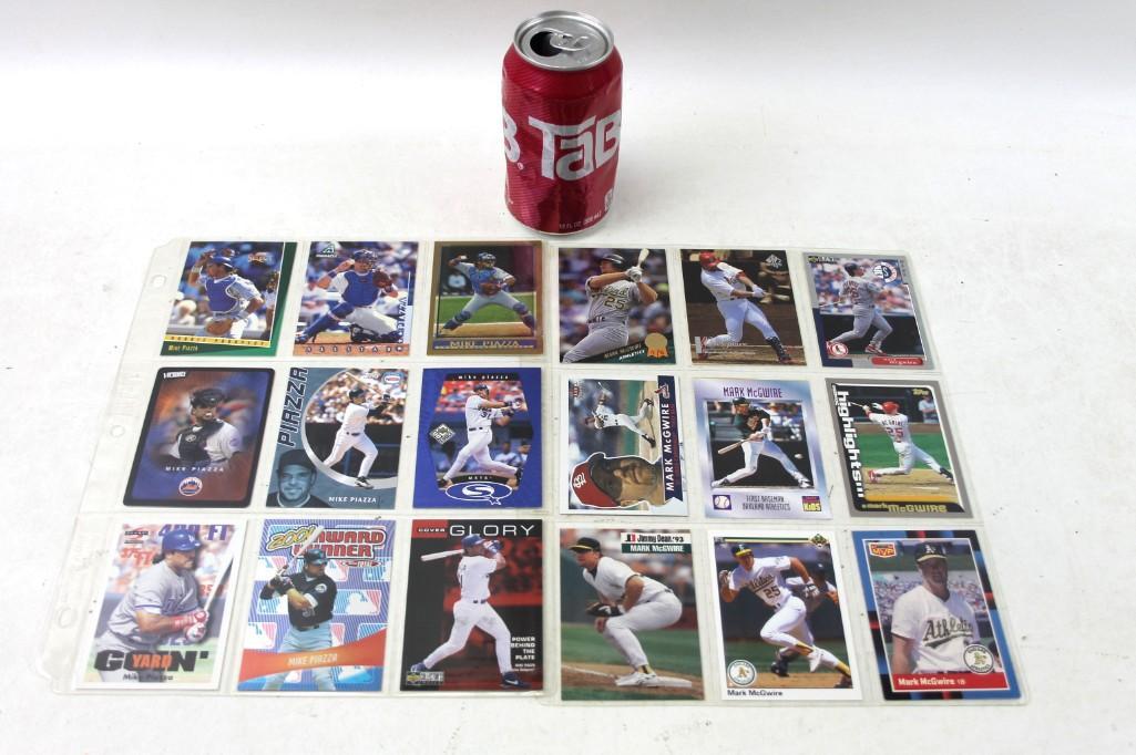 Lot of 18 Baseball Cards incl Mark McGwire and Mike (1 of 4)