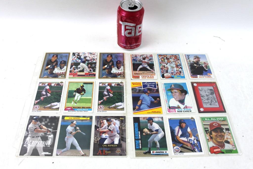 Lot of 18 Baseball Cards incl Ken Griffey Jr , Rod (1 of 4)