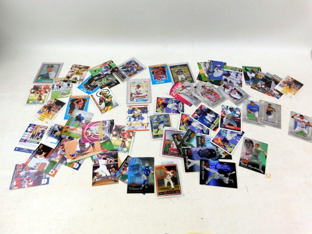 Lot of Sports Cards - Mostly Stars / HOF / Etc.: Lot of Sports Cards - Mostly Stars / HOF / Etc. Including Adrian Peterson Rookie (Excellent shape - sharp corners, etc.), Lawrence Taylor Rookie Jerry Rice, Lawrence Taylor, Isiah Thomas, Larry Bird, 
