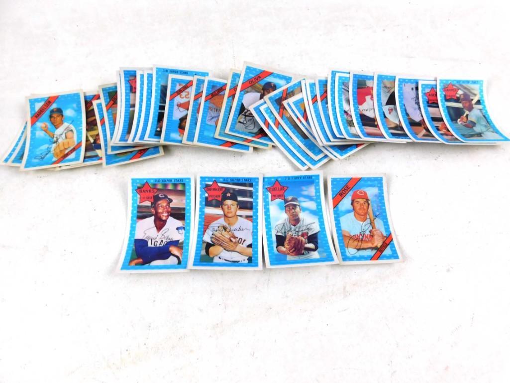 Lot of 3D Super Stars 1970s Baseball Cards approx 62 (1 of 5)