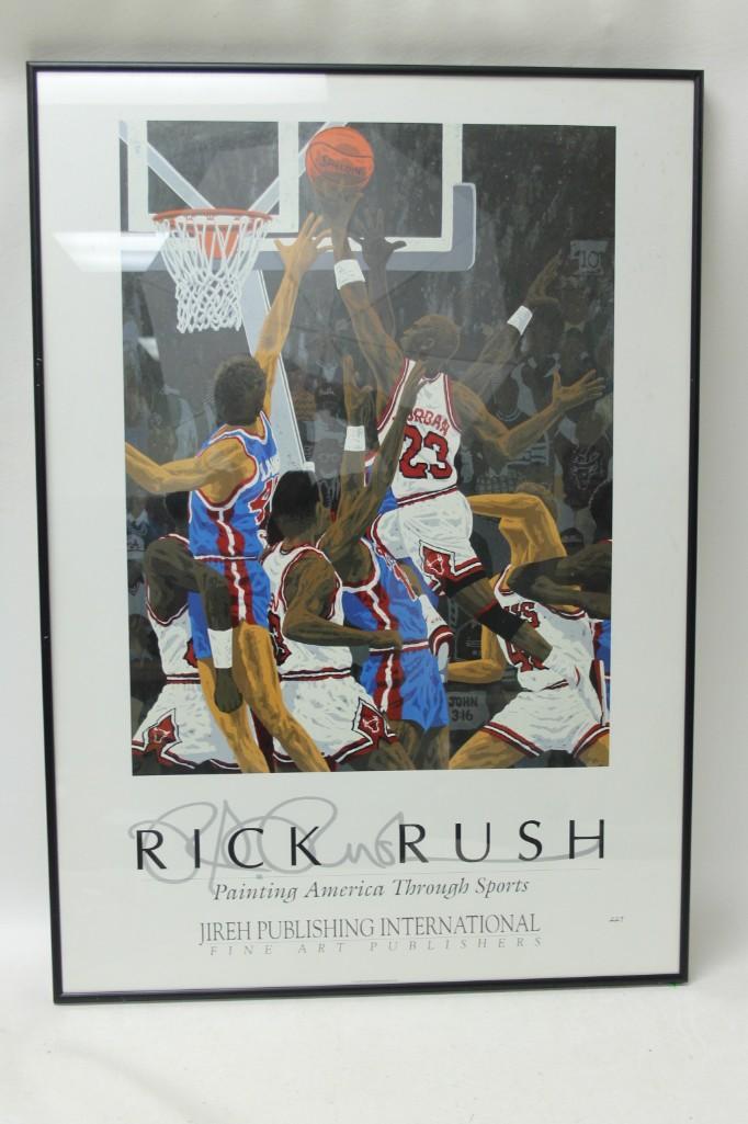 Rick Rush Framed Chicago Bulls Michael Jordan Print (1 of 5)
