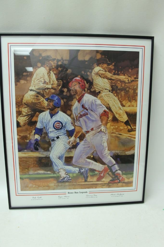 Framed Print Home Run Legends Babe Ruth Roger Marris, (1 of 6)