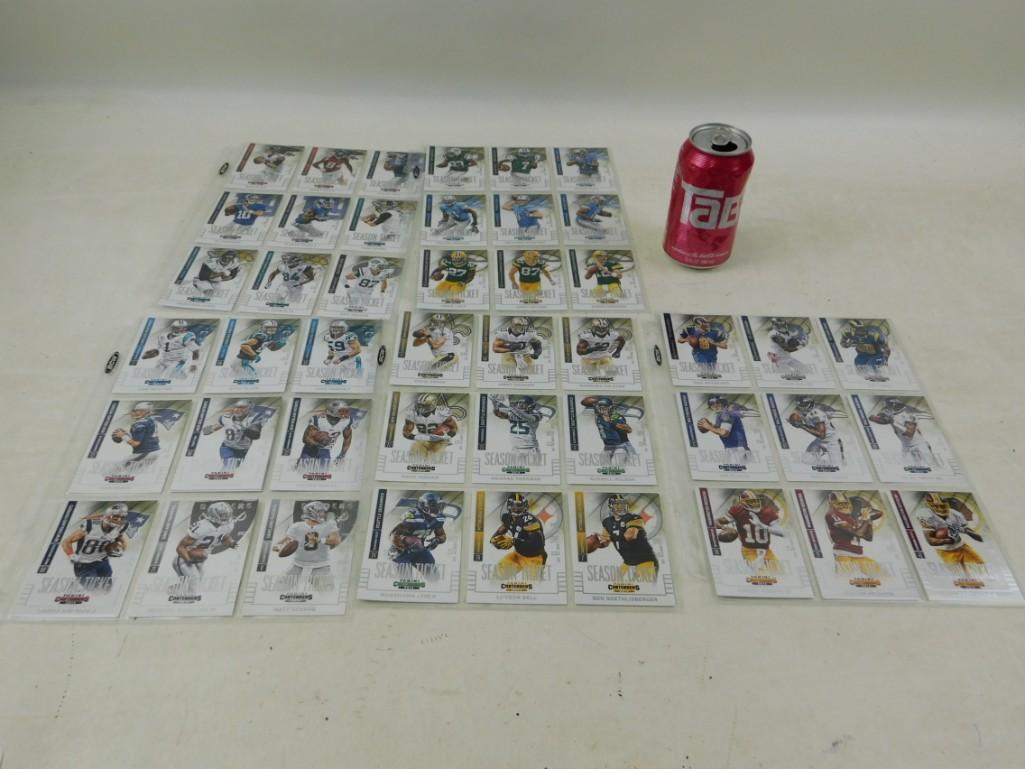 Lot of Season Ticket Football cards in Plastic Binder: Lot of Season Ticket Football cards in Plastic Binder sheets - roughly 98 cards