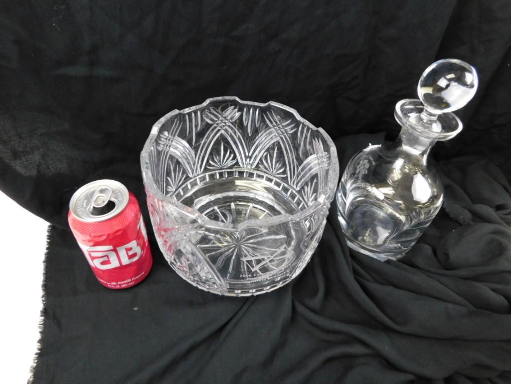 Lot of Glass Golf Trophies: Lot of Glass Golf Trophies Ivanhoe Invitational, Butler National, 2006 Carnoustie Days Knollwood Club Muirfield Winners, etc.
