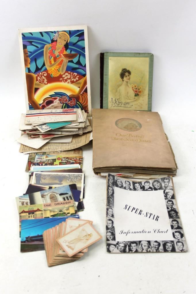 Lot of Vintage Ephemera incl Postcards , Letters , (1 of 6)