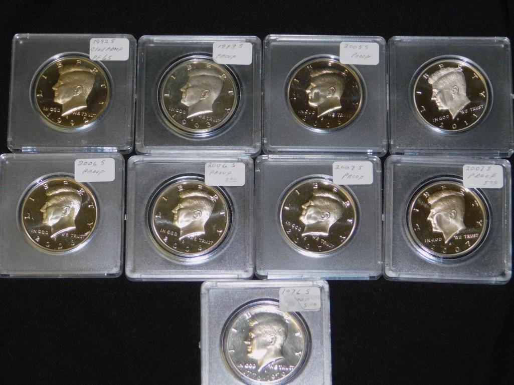 Lot of S mint Proof Kennedy Half Dollar Coins (1 of 2)