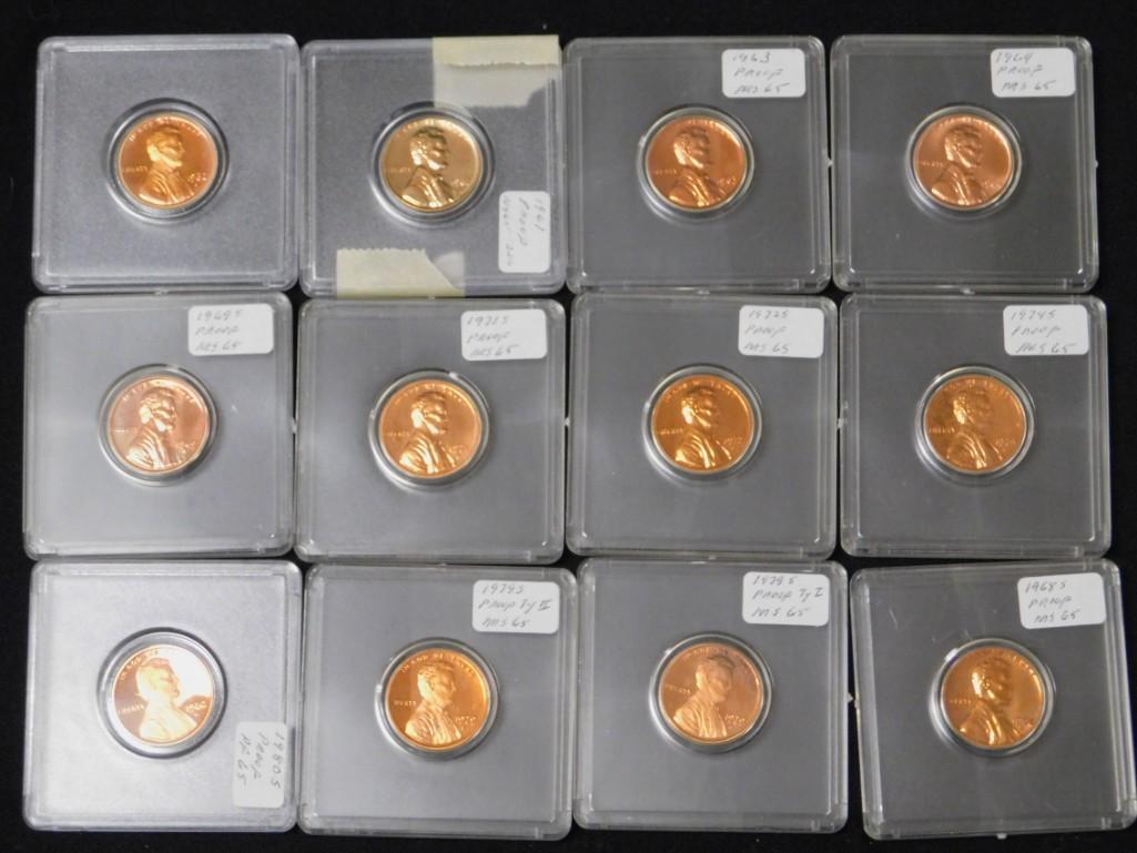 Lot of S Mint Proof Pennies 1961-1982: Lot of S Mint Proof Pennies 1961-1982. Includes 1968-1972, 1974, 1979 Types 1 and 2, 1980, and 1982