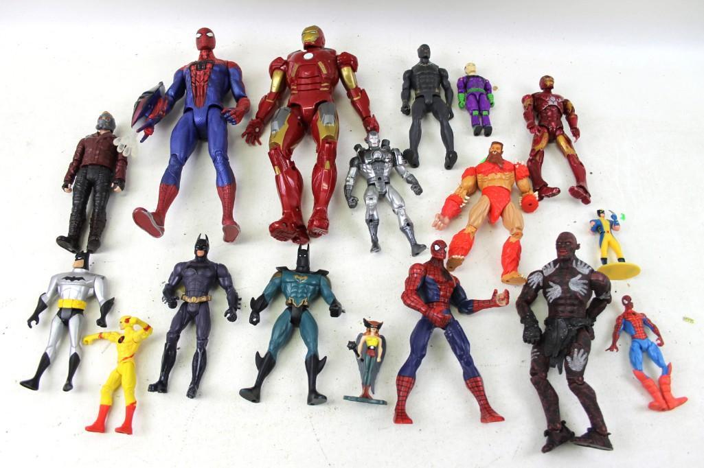 Lot of 17 Action Figures incl Spider Man , Iron Man , (1 of 5)
