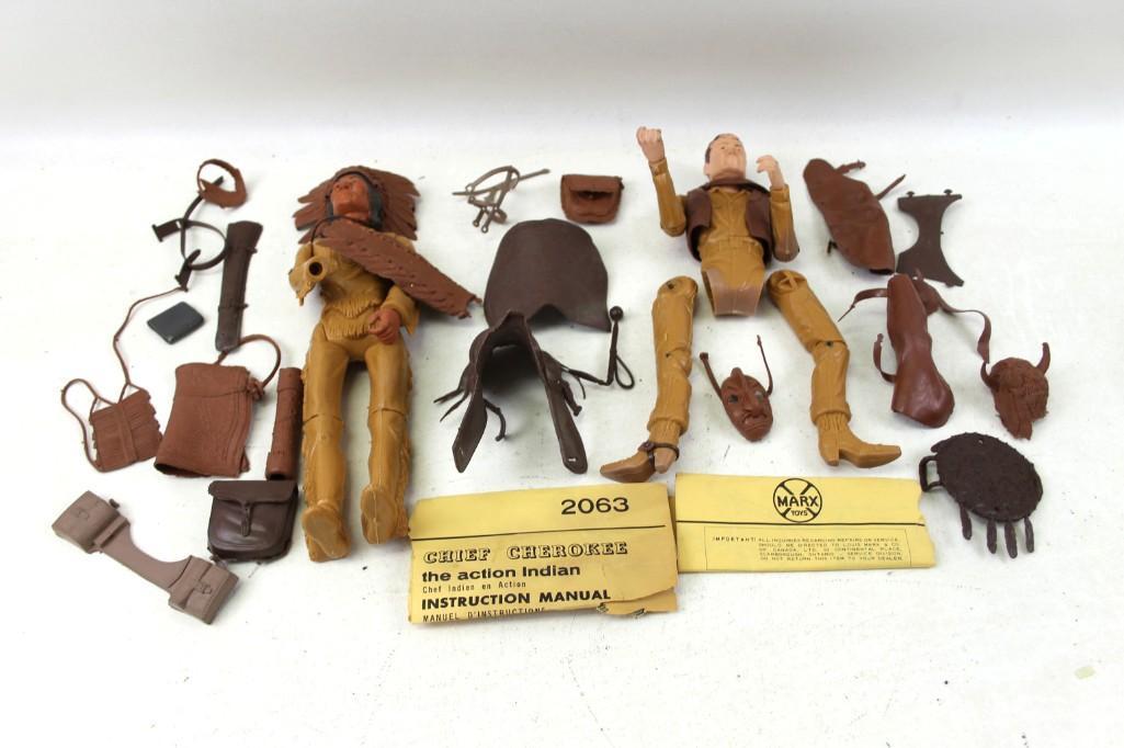 Lot of Vintage Marx Toy Chief Cherokee Action Indian (1 of 6)