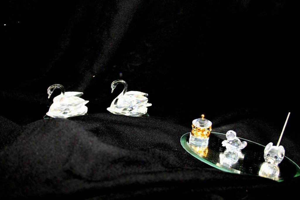 Crystal Animal Lot incl Swarovski Mouse and 2 Swans (1 of 7)