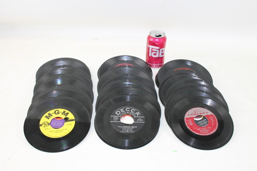Lot of 80 Plus 45 RPM Vinyl Records (1 of 6)