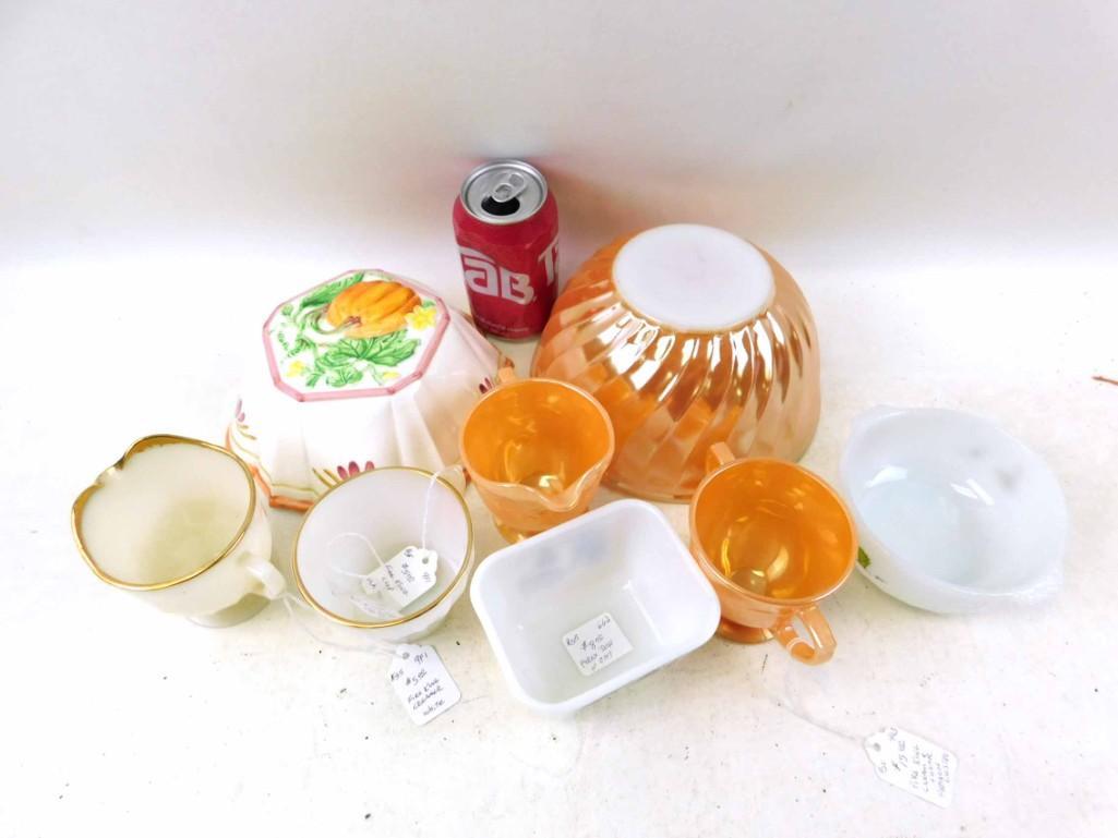 Lot of Vintage Glass and Ceramic Cups, Dishes, etc. (1 of 2)