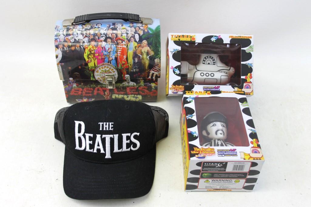 The Beatles Lot incl Metal Lunchbox , Hat , 2 Titans (1 of 4)