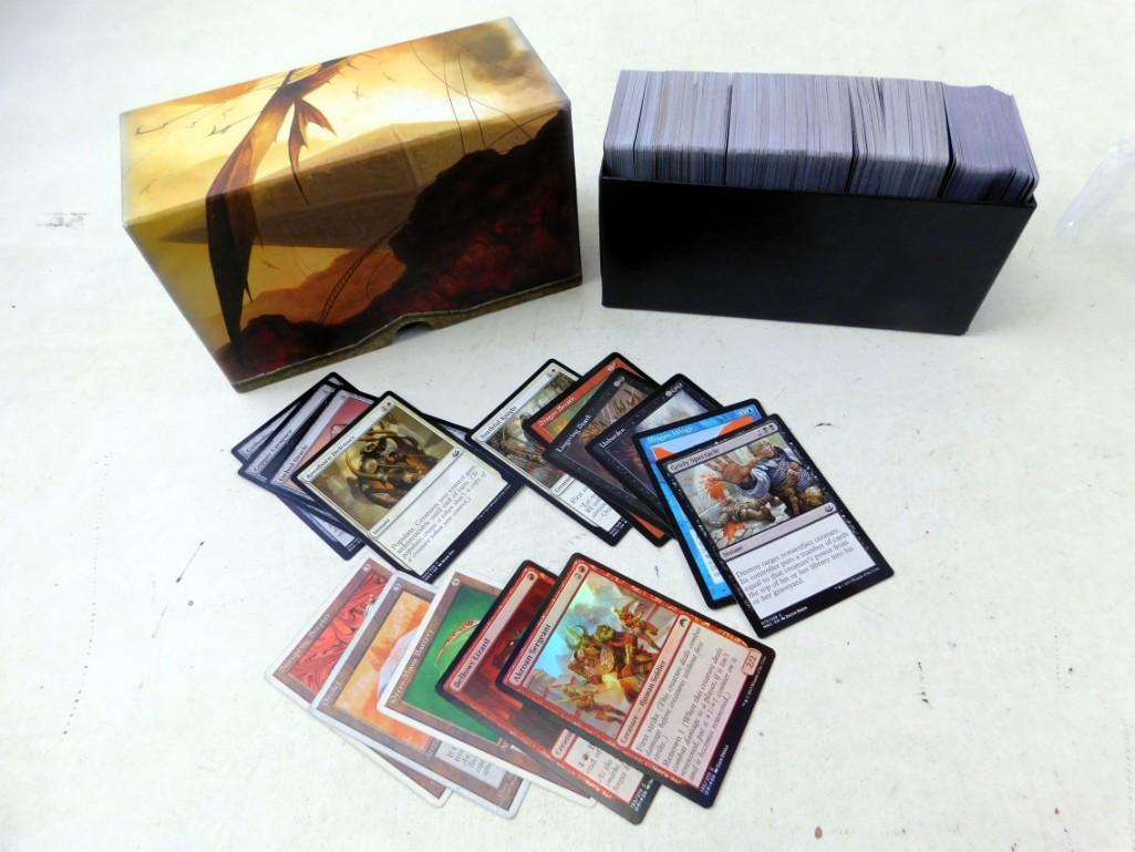 Box of Approximately 500 Magic the Gathering Cards: Box of Approximately 500 Magic the Gathering Cards - First picture of the spread is what the consignor wanted us to show. The last spread is from a random pull