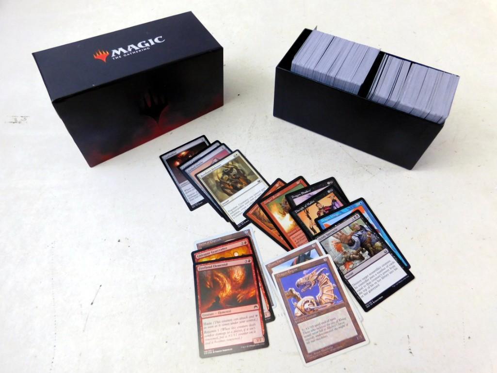 Box of Approximately 500 Magic the Gathering Cards: Box of Approximately 500 Magic the Gathering Cards - First picture of the spread is what the consignor wanted us to show. The second spread is from a random pull