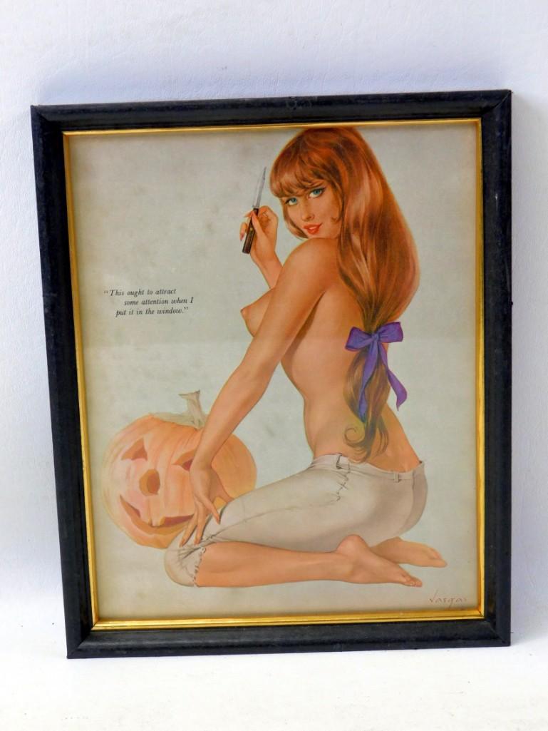 Vintage Framed Alberto Vargas Print (1 of 4)
