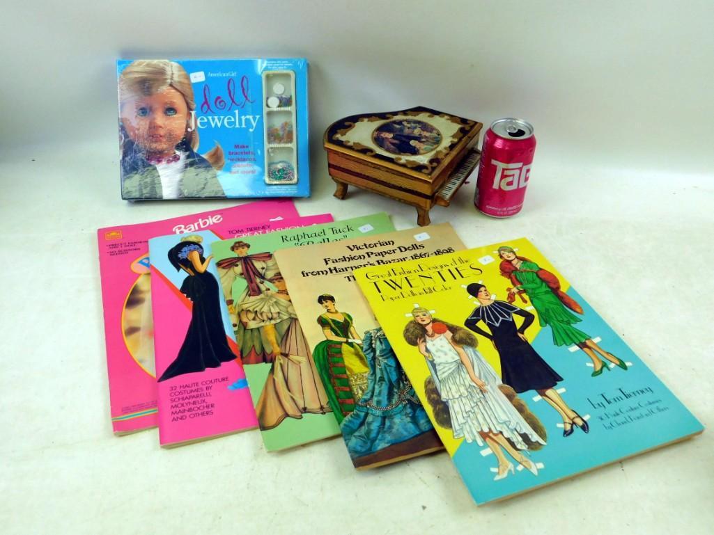 Paper Doll Books including Barbie, Toy Piano and Doll: Paper Doll Books including Barbie, Toy Piano and Doll Jewelry