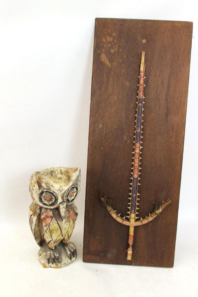 2 Decor items incl Woven Sword Art and an Owl Statue (1 of 8)