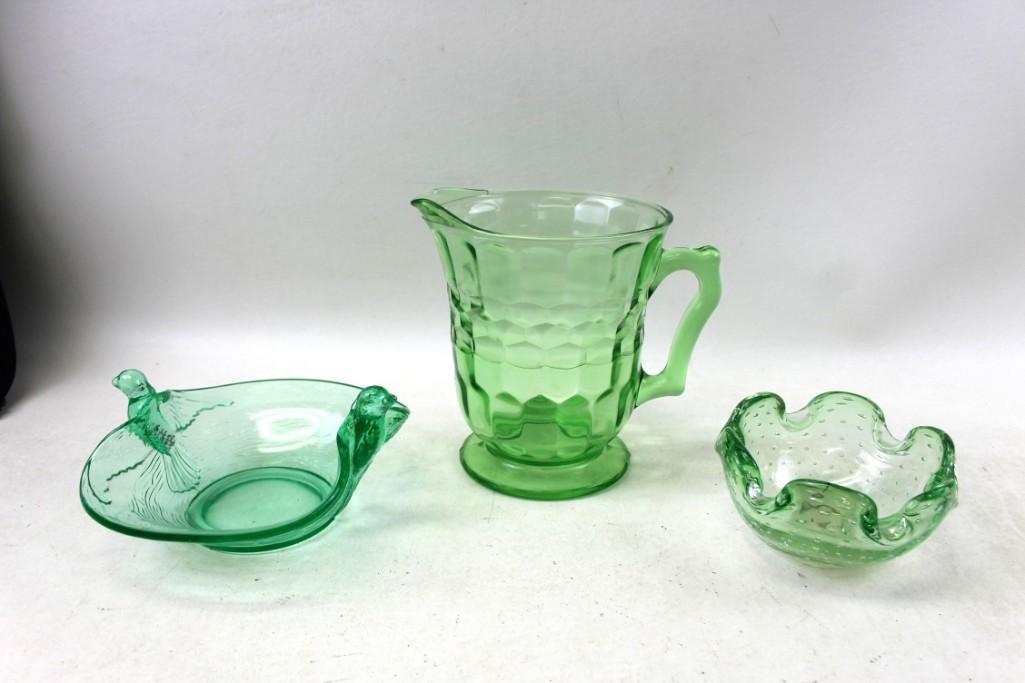 Depression Glass Hazel Atlas Colonial Pitcher, Fenton (1 of 5)