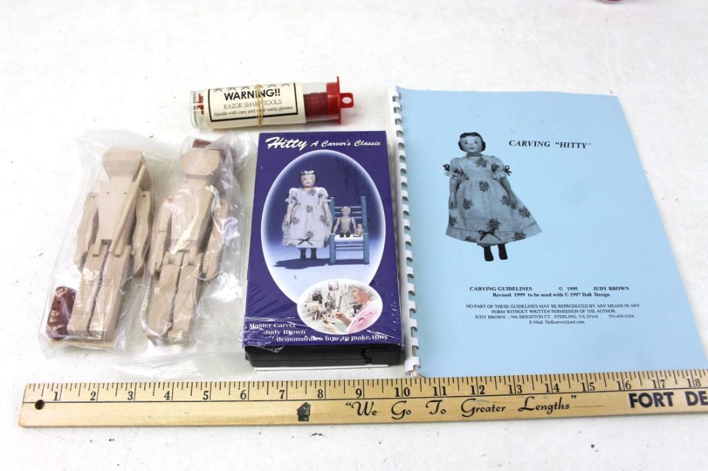 2 Hitty Uncarved Wooden Dolls incl Blanks , Instruction (1 of 5)