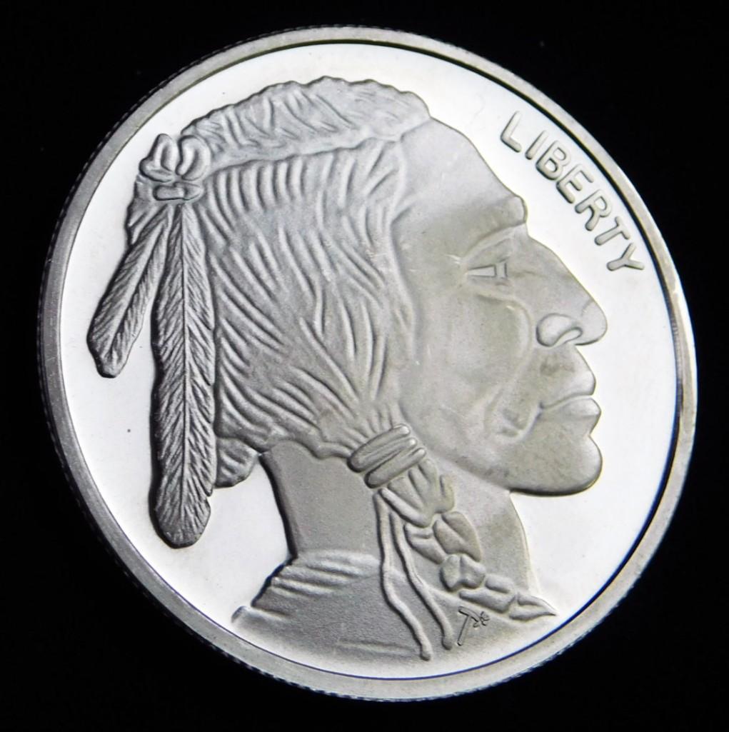 BU Indian Head Buffalo 1 oz Silver Round (1 of 2)