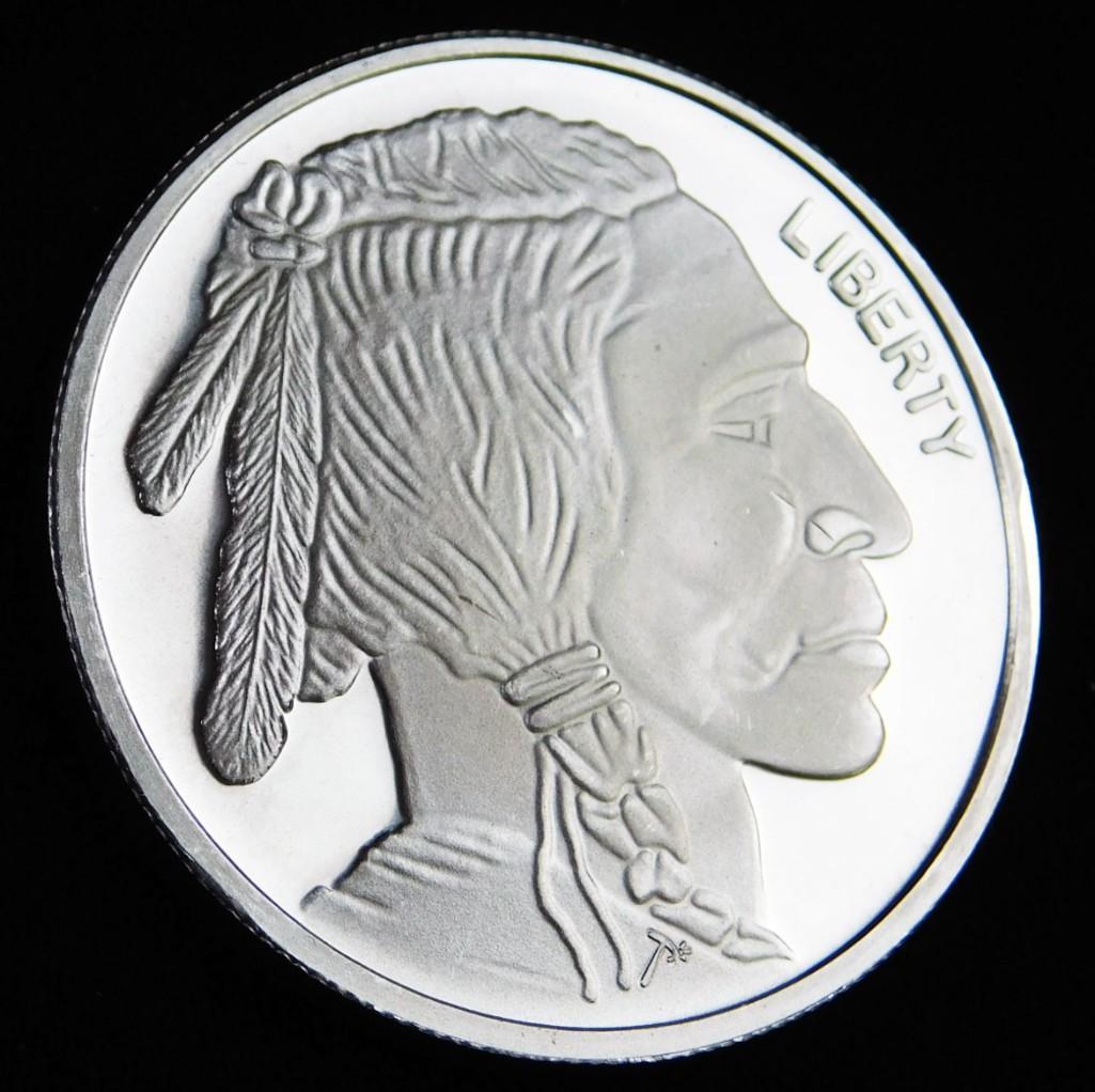 BU Indian Head Buffalo 1 oz Silver Round (1 of 2)