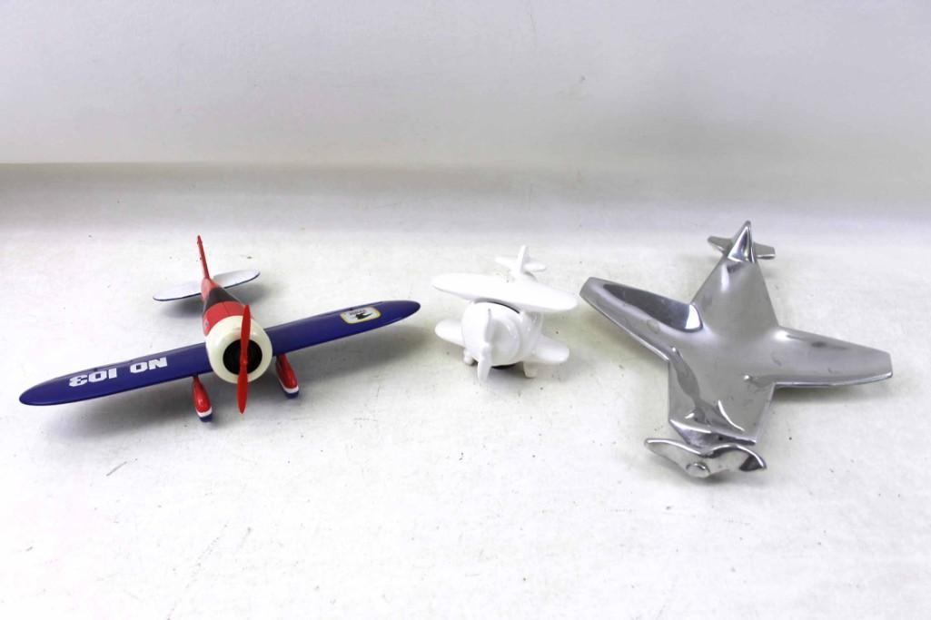 Model Airplane Lot incl a Polished Aluminum Plane, a (1 of 4)