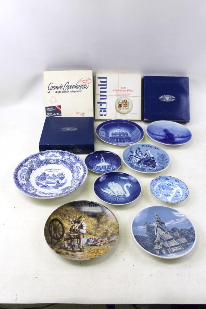 Lot of Collector Plates incl Bing and Grondahl, Svend: Lot of Collector Plates incl Bing and Grondahl, Svend Jensen The Little Mermaid, Road to Bethlehem, etc