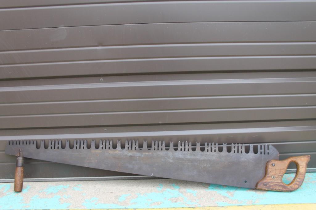 Vintage 2 Man Hand Saw Approx 48" (1 of 7)