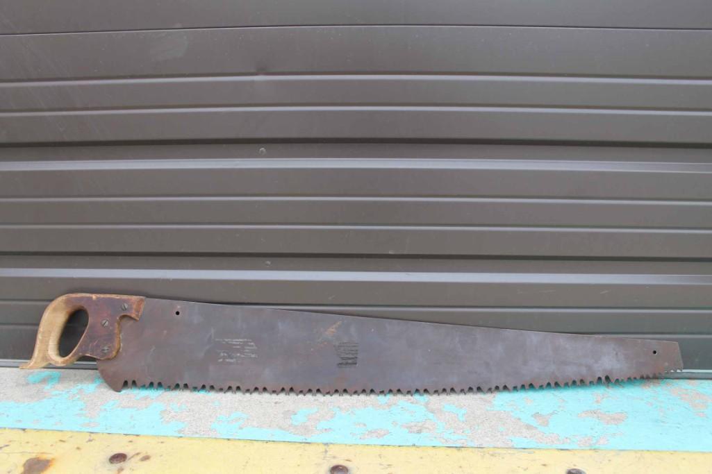 Vintage H Disston & Sons Hand Saw Approx 48" (1 of 6)