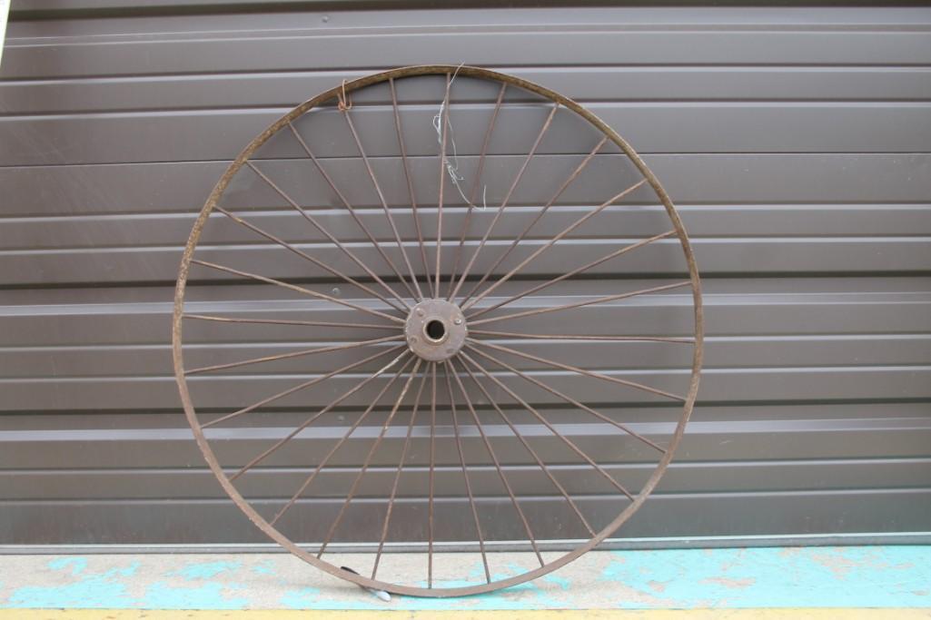 Vintage Steel Wagon Wheel 30" (1 of 4)